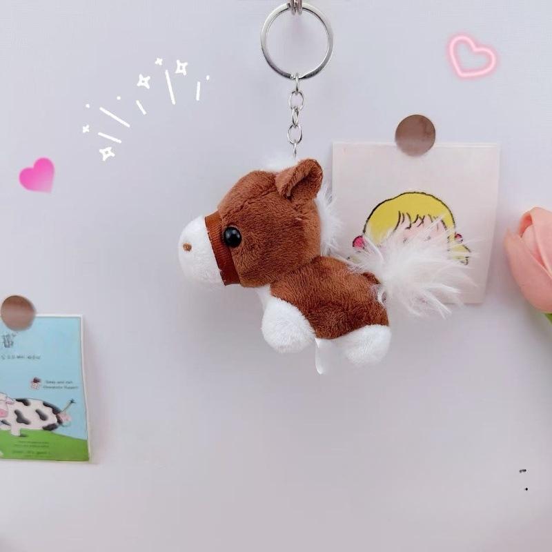 1 шт. Мягкий кулон-кукла «Милый пони» Талисман года Красочный маленький конь Брелок Плюшевые игрушки Великолепный праздничный декор