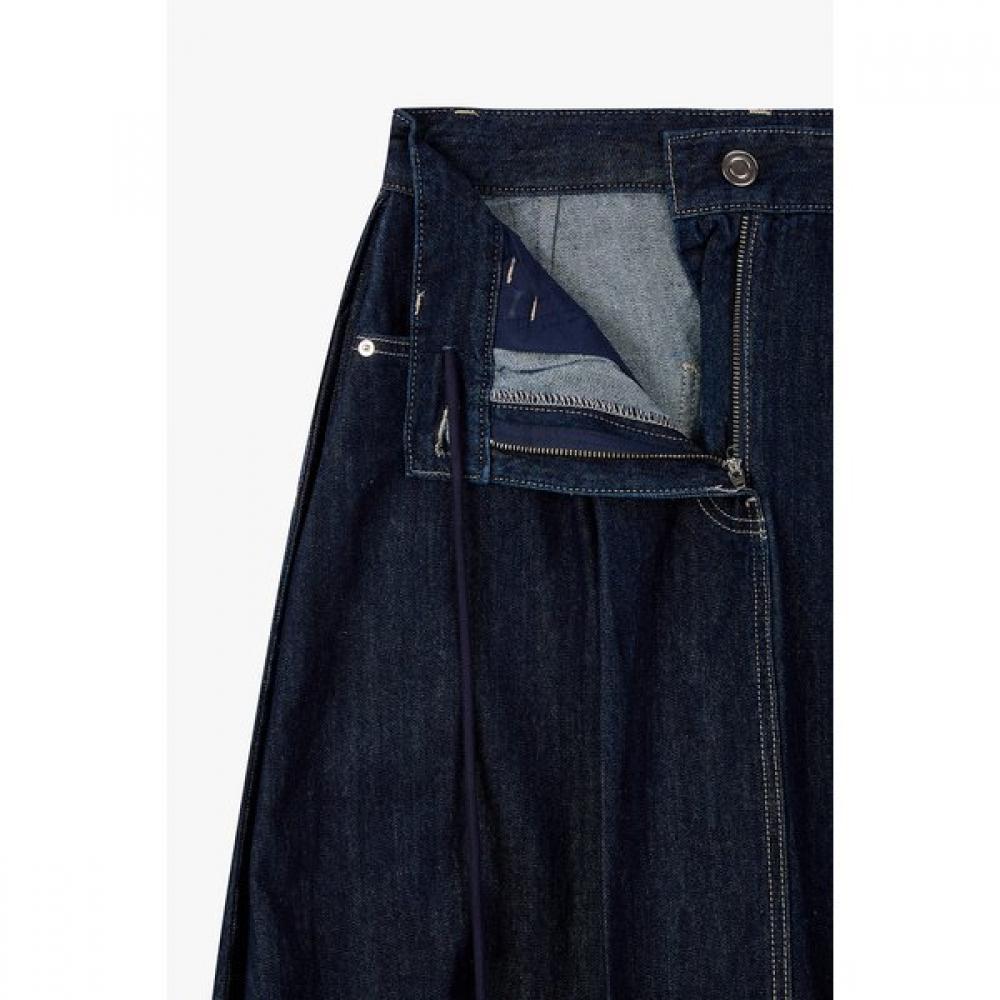 Studio Tomboy Side Pleats Balloon Fit Denim Skirt  9106262202ar 