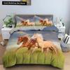 Horse Bedding Sets Single Double Queen King Size Quilt/Duvet Cover with Pillowcase 2/3 PCS Bedclothes Polyester Comforter Cover