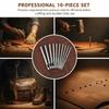 10 Pcs Round Hollow Punch Set 0.5mm-5.0mm Punch Tool Kit  Leathercraft & DIY Crafting