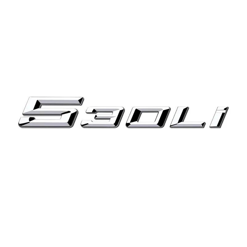 3D car trunk letter car sticker 525i 530i 540Li logo sticker BMW 5 Series E60 E61 F07 F10 F11 F18 G30 G31 G60 G61 car sticker