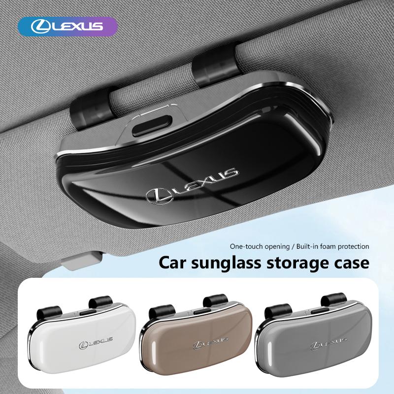 XBE2 Car Sun Visor Glasses Storage Box Sunglass Case Accessories For Lexus LS LC RZ IS350 ES300 GS350 CT200h GX460 LX570 RX500h NX300