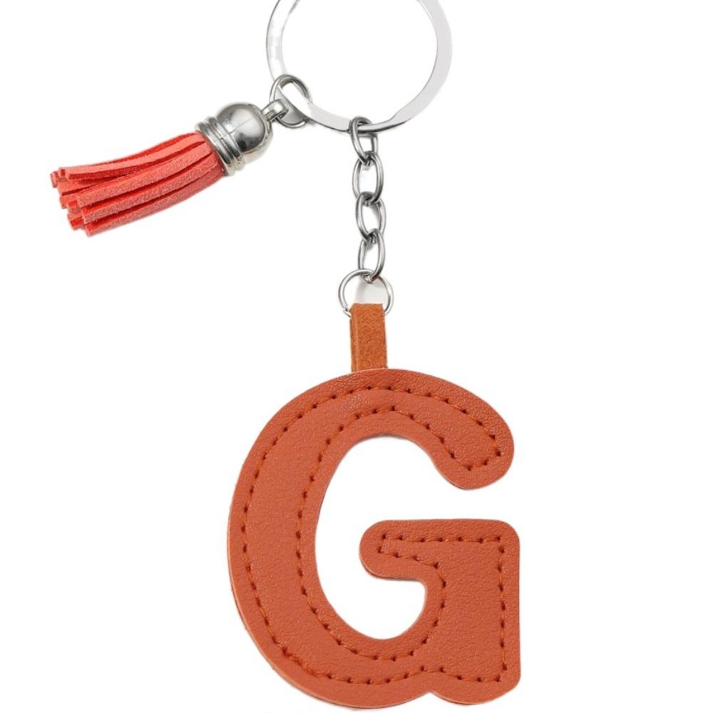 Брелок для ключей с алфавитом, пряжка для ключей от автомобиля, органайзер для ключей, деловой держатель для ключей из искусственной кожи, 26 букв, брелок в подарок