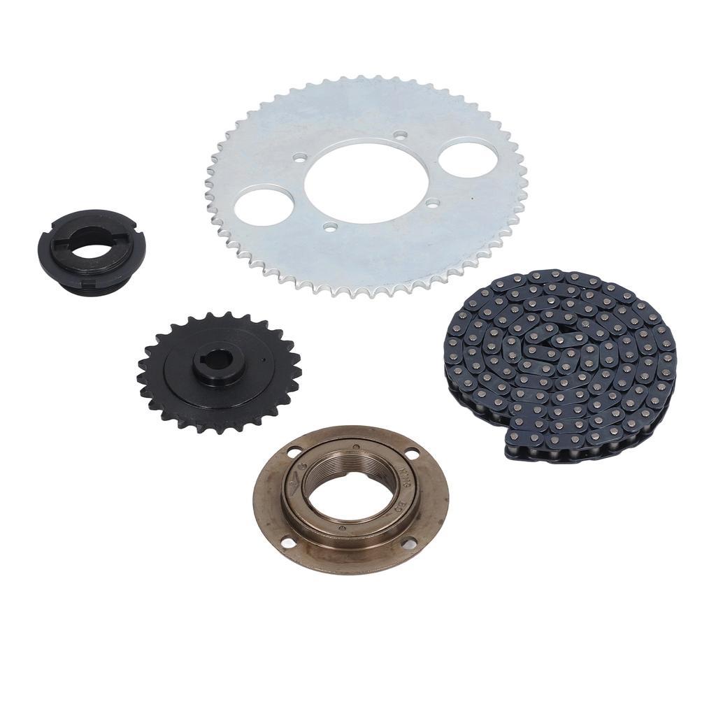 Chain and Sprocket Kit 54T 4 Holes Sprocket 25T Sprocket 116 Links Chain Flywheel Connector for Bike Accessories