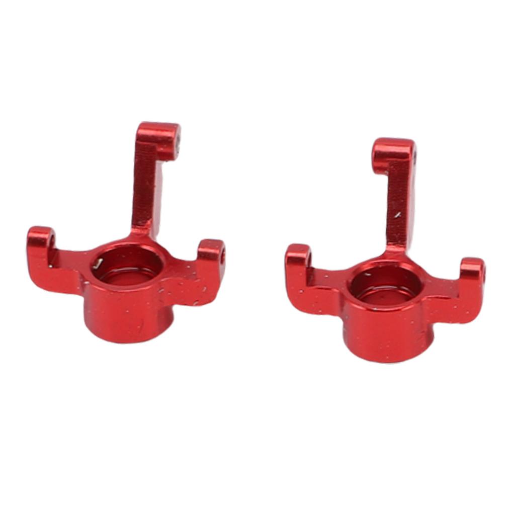 RC Car Front Steering Hub Carrier High Strength Alloy Steering Knuckle Front Steering Cup for 1 24 RC Car Red