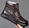 Сапоги из натуральной кожи, мужские плюшевые шерстяные ботинки для мужчин, теплая зимняя хлопковая обувь Botas Para Hombre Botas Masculinas Em Couro Botines