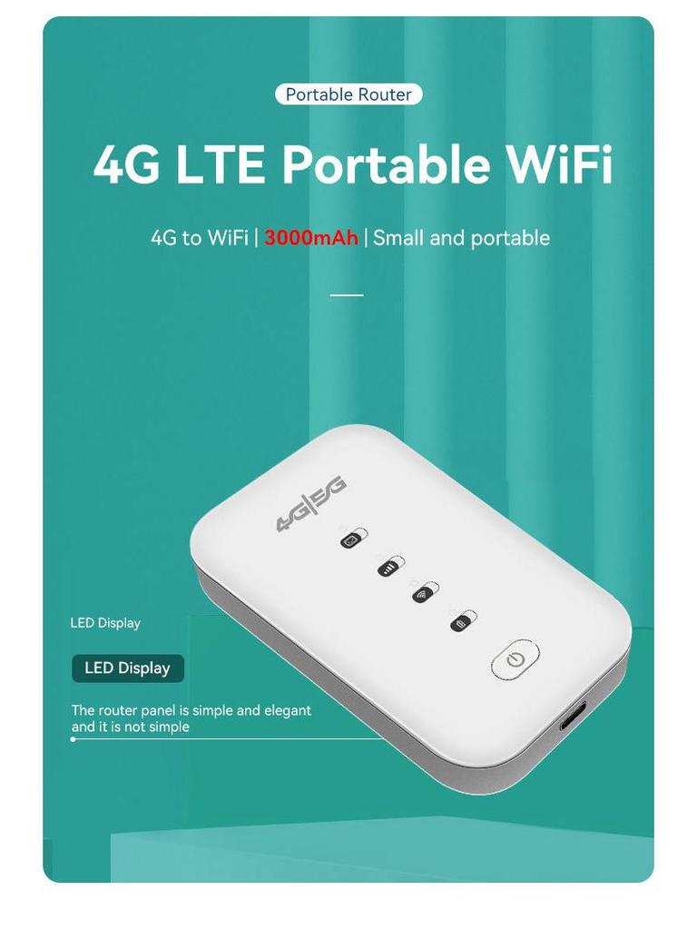 Портативный 4G WiFi MIFI роутер Россия - Совместим с SIM-картами для Европы и Азии