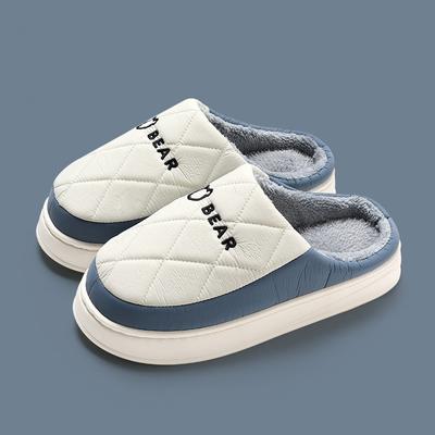 Теплые плюшевые домашние тапочки Comwarm для женщин, нескользящие, милые, с изображением медведя, пушистые, водонепроницаемые, пушистые, хлопковые тапочки