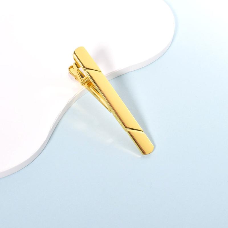 Мужская Классическая Медная Зажим для Галстука 14K Простота Зажим для Галстука Костюма Лацкан Украшения Аксессуары для Воротника Для Бизнеса, Свадьбы, Встречи