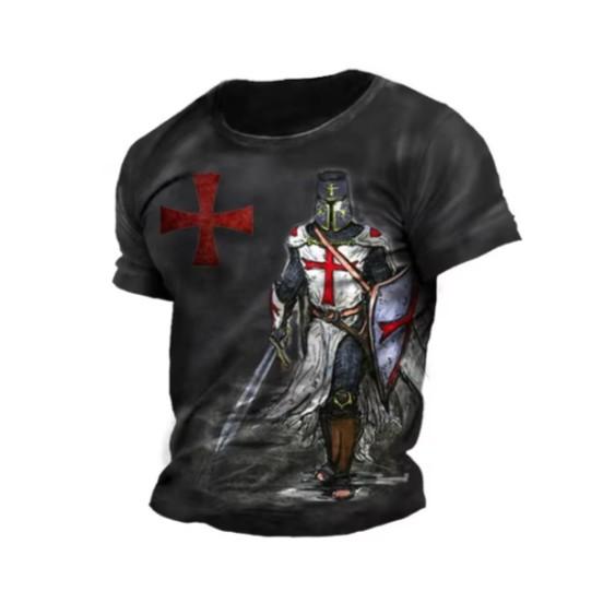 United Kingdom England British UK Templar Knight Warrior Boxing Muay Thai MMA T-shirt National Flag 3D Print Training Retro Fitness Sport Workout