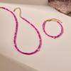 Minimalist White Baihe Pitaya Beaded Opal Layering Necklace