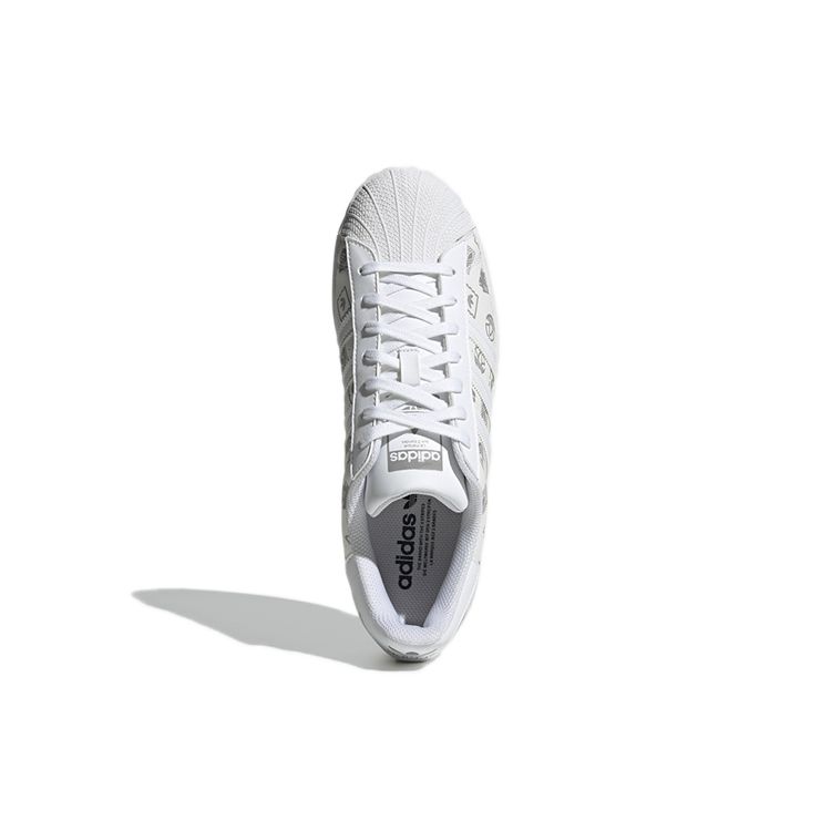adidas Оригинальные кроссовки Superstar с низким верхом, унисекс, белые, GX8413