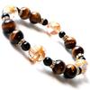 Natural Stone Power Stone Bracelet Four Gods Crystal Uncarved Tiger Eye Onyx [GOLD STONE]