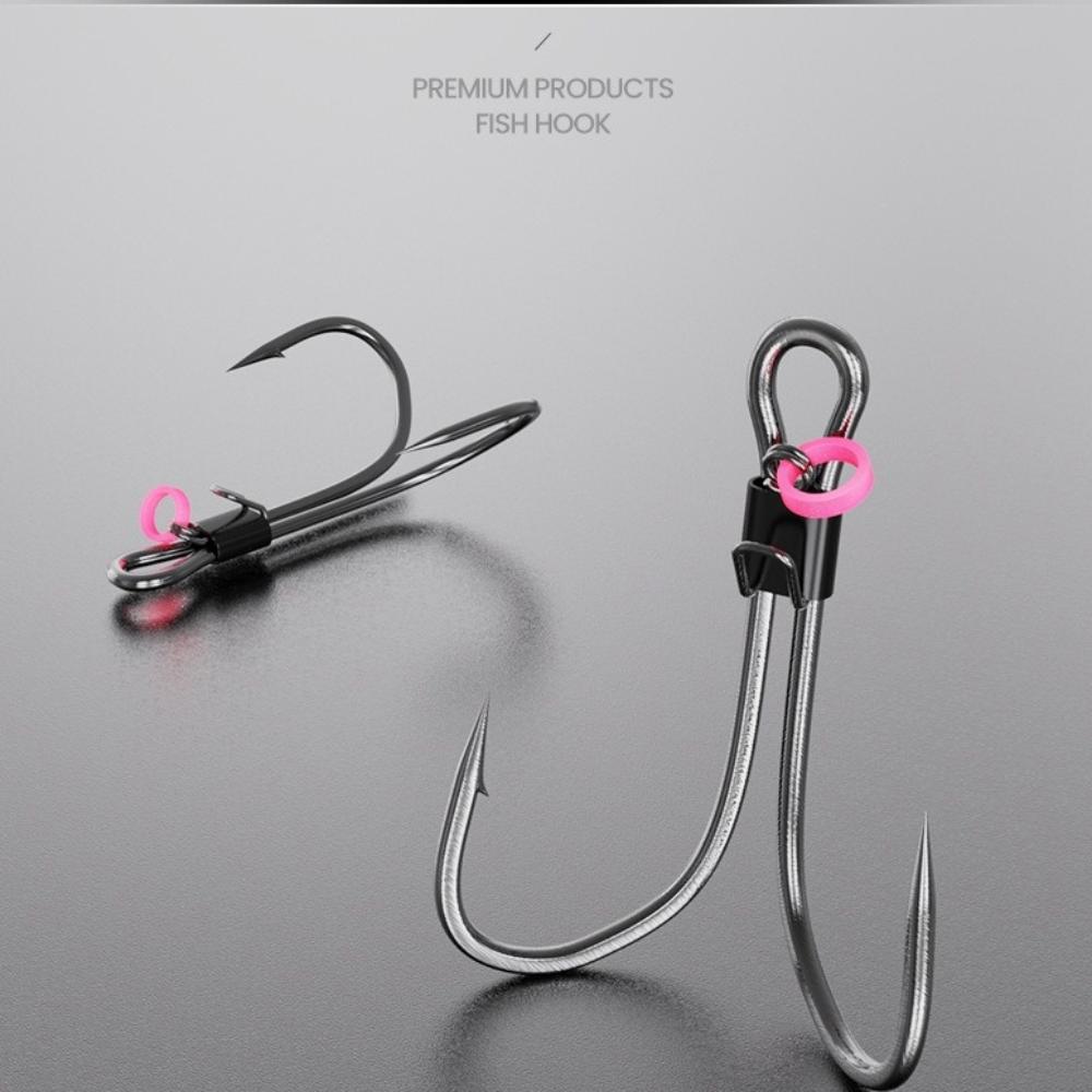 5 шт. Двойной крючок Крючок из высокоуглеродистой стали для ловли рыбы Вэки Без травы Червь Рыболовный крючок Морская рыбалка