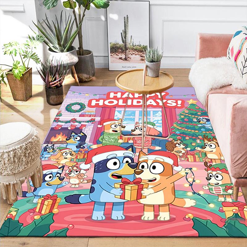 1Pc Happy Holiday Celebration Rug Office Carpet Indoor Outdoor Doormat Nonslip Soft Living Room Christmas Halloween Gift D92246