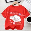 Kids Short Sleeve Streetwear 2026 Summer Casual Clothes Kawaii Gift Cute Cinnamoroll Girl Tshirt Cotton Anime Print Tee Shirt