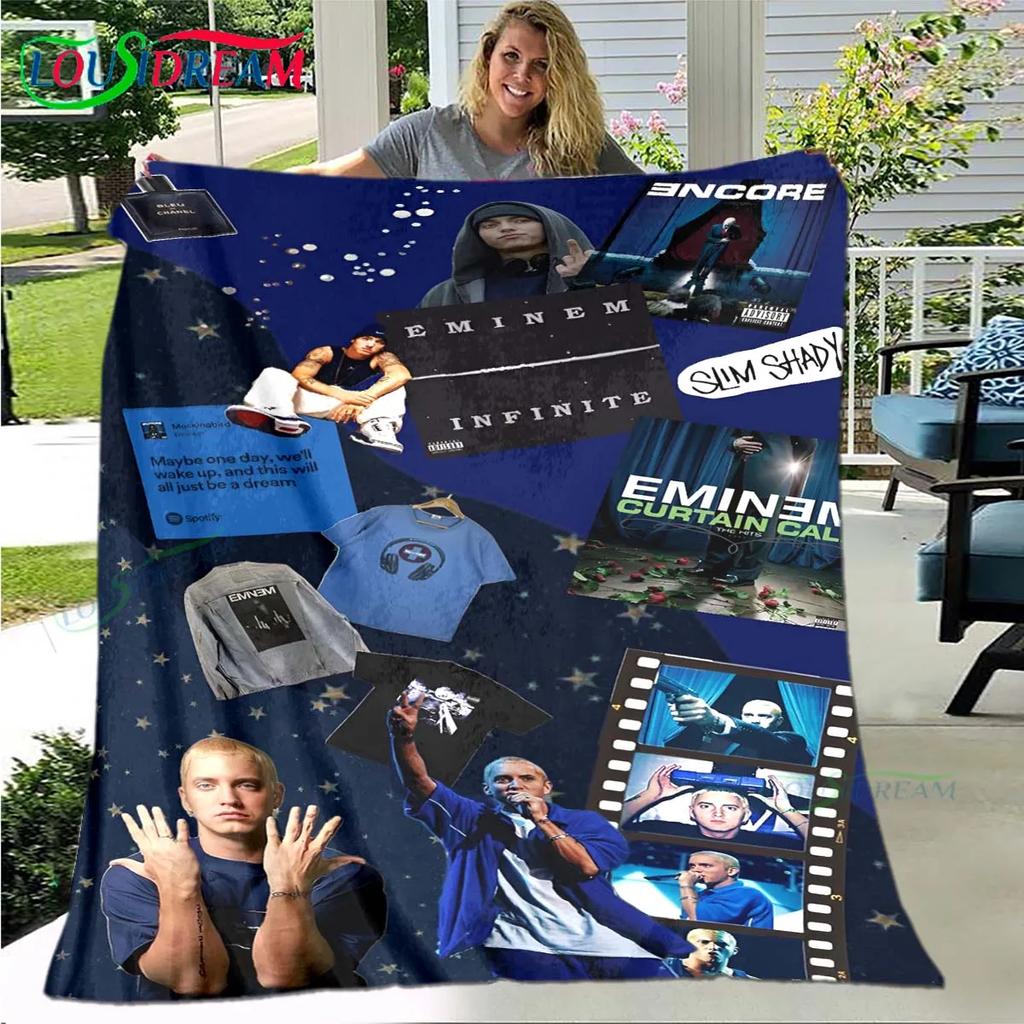 Поп-певец E-Eminem Плед, Фланелевый плед для дома, спальни, кровати, дивана, пикника, офиса, походов, отдыха, дневного сна, подарок на день рождения