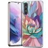 Цветочный витражный эффект Так Красивый Чехол для Телефона для Samsung A54 A14 A24 A34 A17 A37 A57 A55 A35 A25 A15 A13 A23 A33 A53 A07