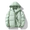 Cotton Clothing Men and Women with The Same Paragraph Winter Loose Hooded Cotton Jacket Thickened Couple Solid Color Cotton Coat
