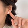Серьги-гвоздики из стерлингового серебра S999, матовые, геометрическое сердце - Корейский стиль, Элегантные, Универсальные