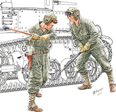 Miniart Масштаб 1/35 Американская танковая ремонтная бригада (Набор из 2 предметов) Пластиковая сборная модель MA35481