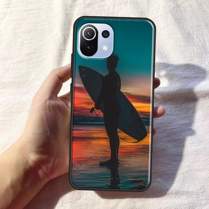 Surf Surfboard Case For POCO X5 X3 Pro F4 X4 GT F3 M5s F5 Pro Phone Shell For Xiaomi 12T 11T 12 13 Pro Lite