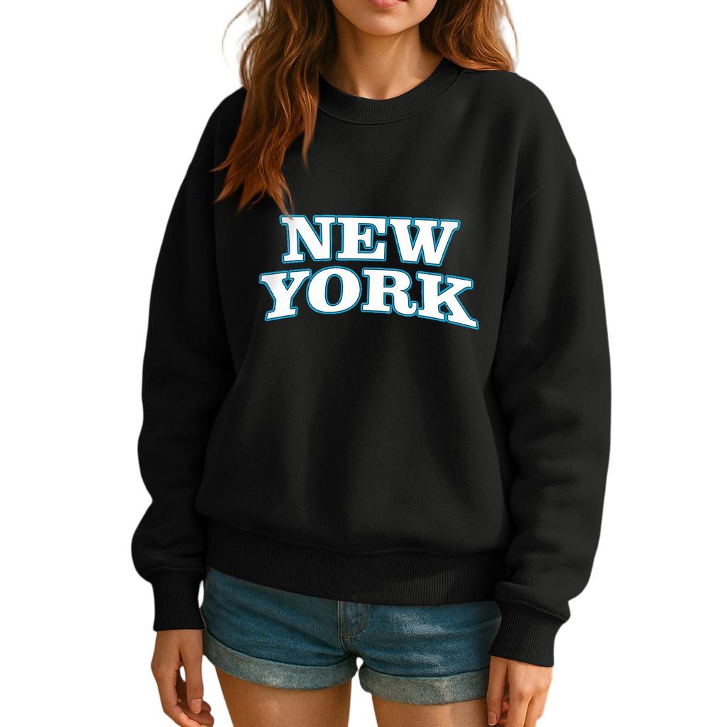 Толстовка с круглым вырезом для женщин, осенние графические толстовки для отпуска с длинным рукавом и заниженной линией плеч