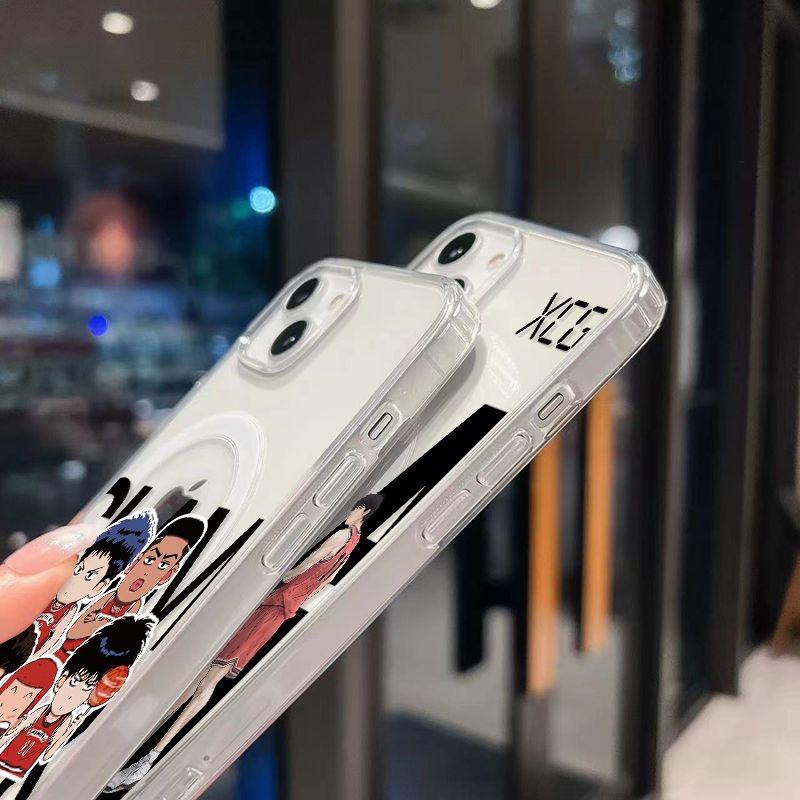 Slam Dunk Anime Magsafe Magnetic Phone Case for iPhone 16 15 14 13 12 11 8 7 Plus Pro Max X XR XSMax Soft Clear Tpu Cover