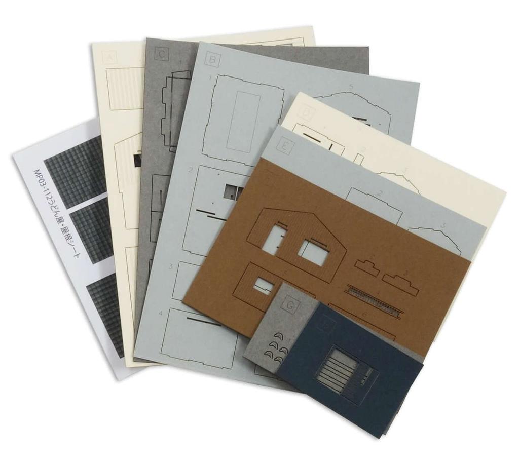 Sankei Nostalgic Diorama Series Udon Shop Paper Craft 1/150 MP03-112