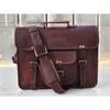 Leather Vintage Large Messenger Shoulder Laptop Bag Briefcase" Men's