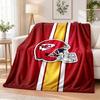 Фланелевое одеяло с принтом Kansas City Chiefs, теплое и уютное, плед для кровати, для домашнего декора в помещении
