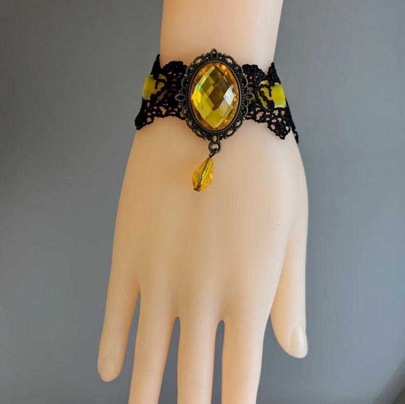 Gothic Retro Punk Lace Choker Necklace for Women