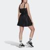 adidas Оригинальное однотонное платье-майка с логотипом в виде трилистника, женское платье, черное HL9066