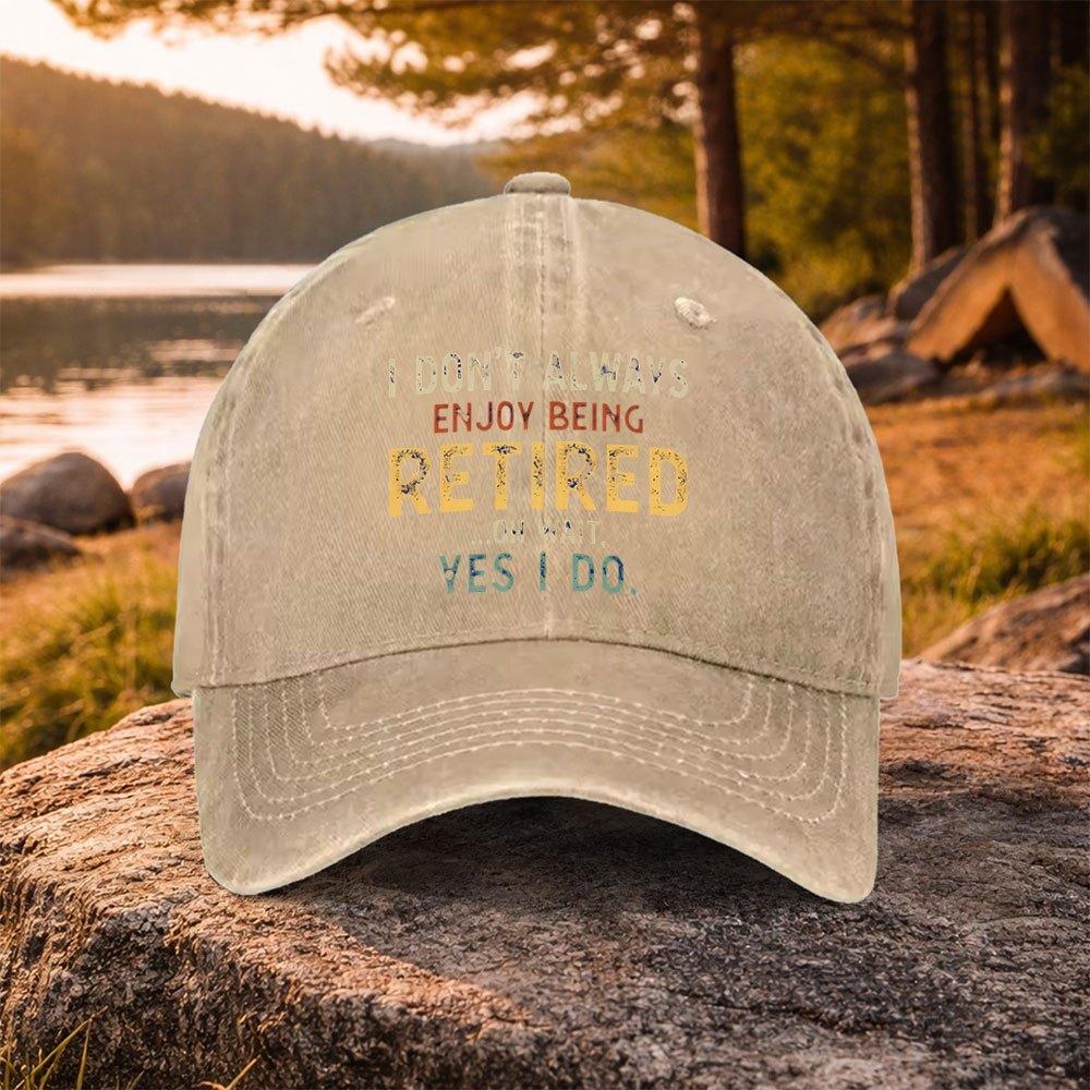 RetireUnisext Life Print Washed Baseball Cap for Golf Casual Outdoor Unisex Unisexs Hat