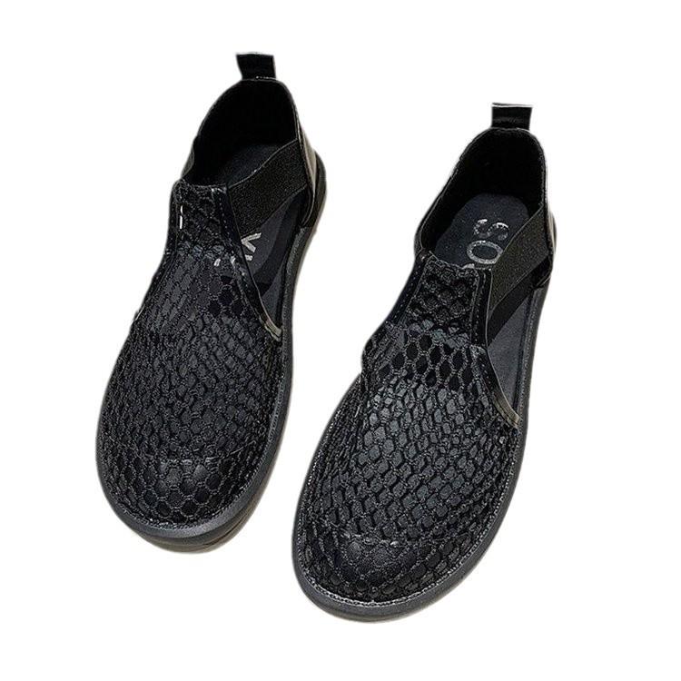 Сандалии Baotou женские весна-лето 2025 года новые дышащие сетчатые ажурные большие толстые средние римские эластичные бахилы