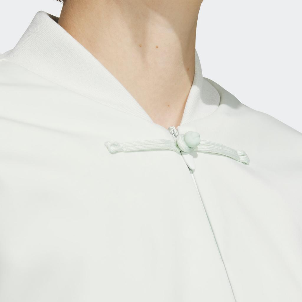 Adidas Куртка Samuel Gui Yang Collaboration от X Samuel Gui Yang с застежкой на пуговицы и коротким дизайном Женская верхняя одежда льняно-зеленый JF6665