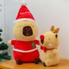 Elk Capybara Plush Toy Merry Christmas Capybara Fluffty Doll Capybara Plush Doll  Kid Toy