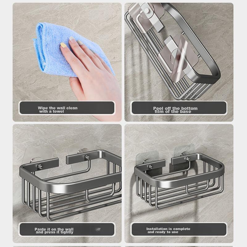 MUYA Bathroom Tissue Box, Toilet Paper Holder, Roll Paper Rack, No Drilling Required, Paper Towel Dispenser, Toilet Paper Storage Rack