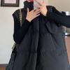 Женское зимнее хлопковое пальто с отложным воротником, утолщенное, с подкладкой, свободное, ветрозащитное, на молнии, жилет для повседневной носки, для улицы, офиса
