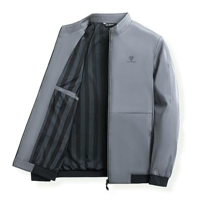 Новое деловое повседневное пальто для среднего возраста на весну и осень, мужская верхняя одежда для пап, куртка с воротником-бейсболкой для людей среднего и пожилого возраста