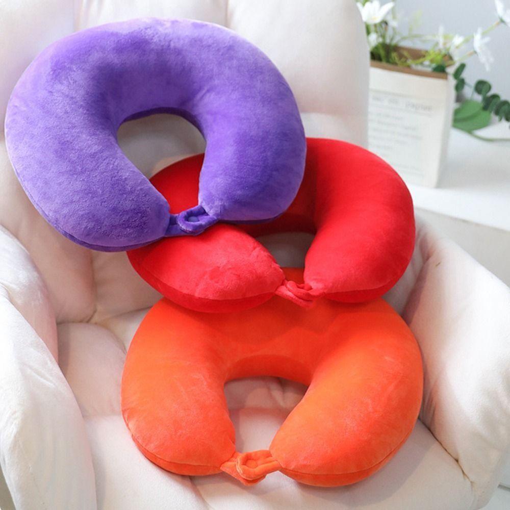 2 in 1 U-shaped Pillow Soft Fruits Deformation Pillow Adorable Cute Fruit Neck Pillow Office Nap