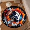 Denver Broncos  Round mat, Anti-slip Circle Carpet Chair rug For livingroom,Bedroom, doormat home decor Gift Christmas Gifts