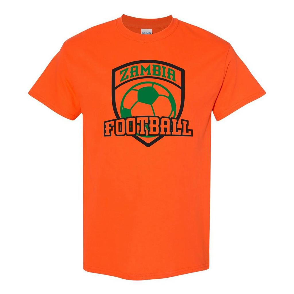 Zambia Football - Soccer Sports Competition T Shirt - Orange