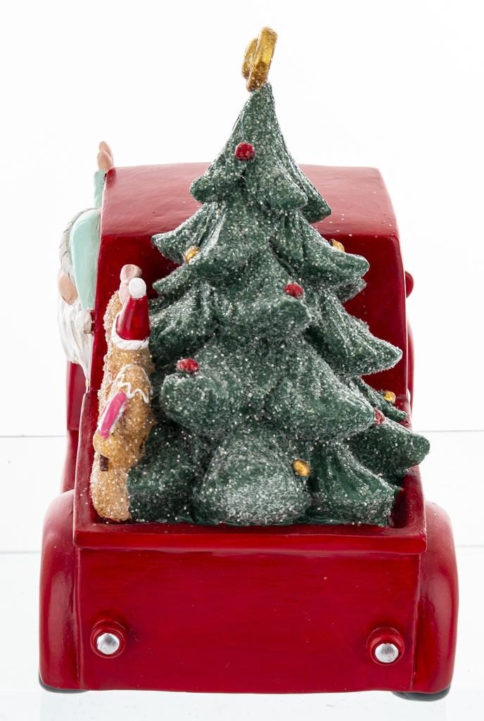 Figurine Car With Santa Claus 18X22X11.5