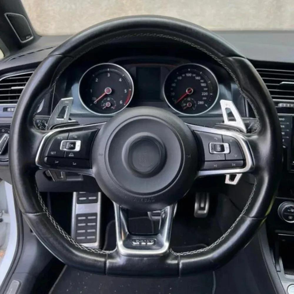 Наклейка-удлинитель лепестков переключения передач на руль для VW Golf 7 7.5 GTI Mk7 GTE GTD Rline Volkswagen Polo Scirocco Jetta Gli