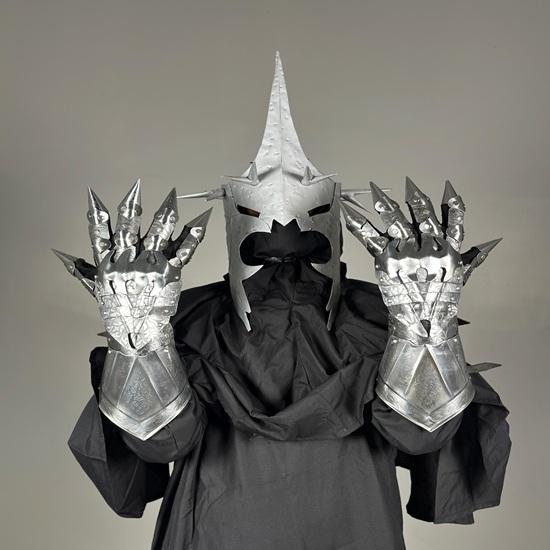 Nazgul Costume Halloween Outfit Ringwraith Robes Rider Costume Gowns Ring Wraith Cosplay Witch King of Angmar Costume Medieval Armor