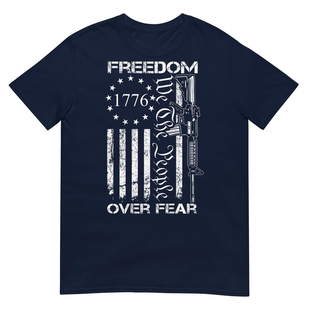 Freedom Over Fear Pro Gun Usa Flag 2nd Aunisexdunisext Tshirt