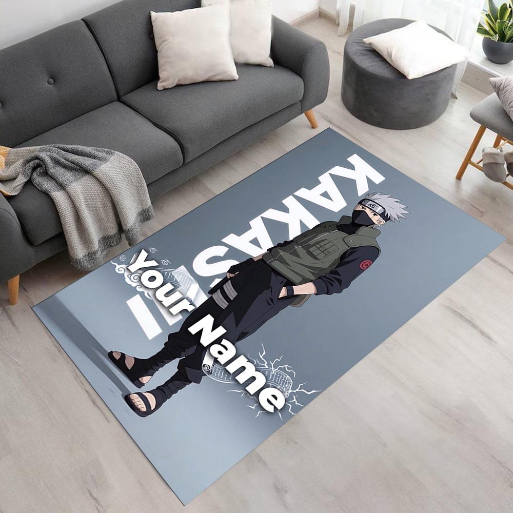Naruto Character Customized Name Floor Mat Suitable for Balcony Dormitory Decorate room Foyer Antislip Carpet Anime Office Decor