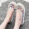 Hollowed Out Cloth Shoes Women Soft Bottom Anti Slip Flat Bottomed Mother Shoes Ventilation Work Shoes Retro Ethnic Style Simple Casual