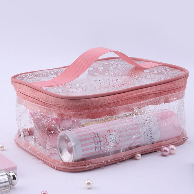 Thickening Transparent Toiletries Bag Waterproof Large Capacity Cosmetic Bag Household Traveling Portable Organizing Storage Bag